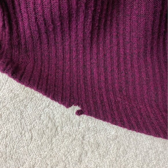 Old Navy Burgundy Winter Wine Plush Ribbed Long Sleeve Crew Neck Tee L - Picture 7 of 15